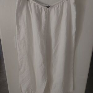 White Wide-Leg Pants